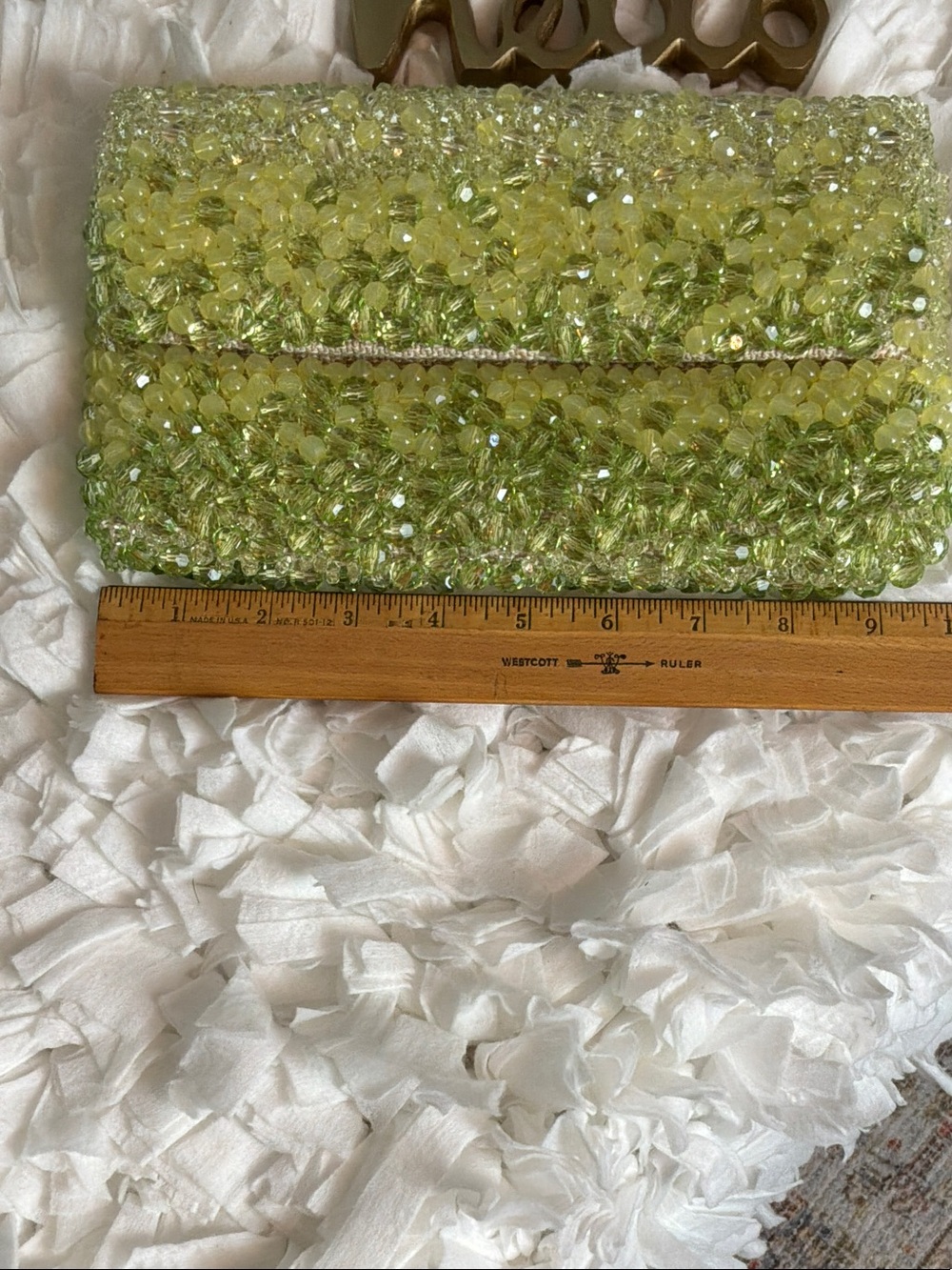 Banana Republic Beaded Lime/Green Clutch - Picture 6 of 7